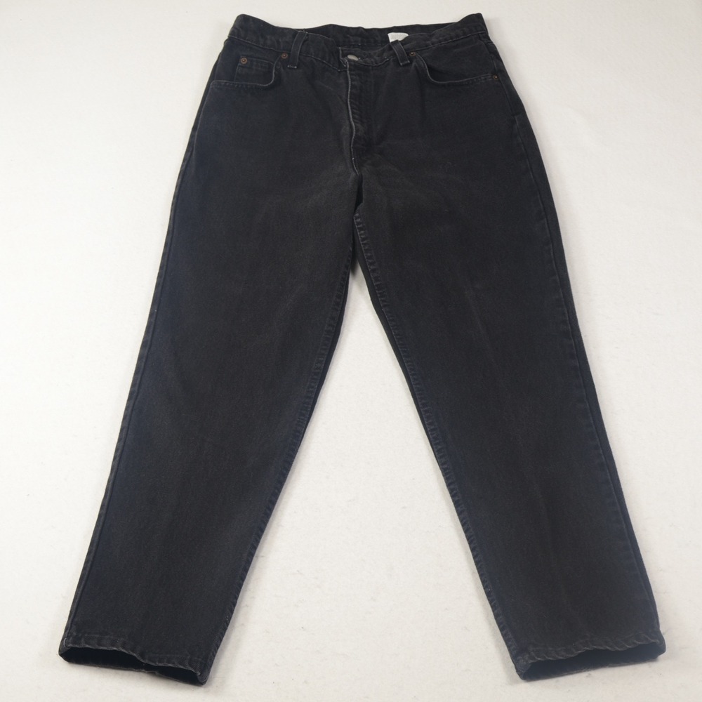 Vintage Levis 921 Orange Tab Black Jeans Slim Fit Tapered Made in USA 14S 30x27